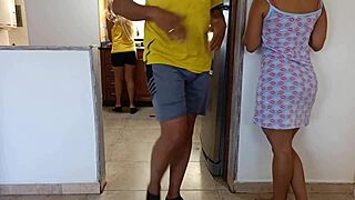 behind my stepmom's back, i fuck her husband secretly