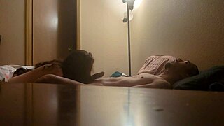 Amateur couple engages in kissing and riding during their night of activities