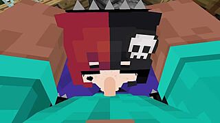 Stepsister sucks dick while fingering wet pussy