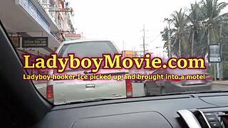 Ladyboy Ice masturbating in heels for the cam