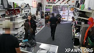 amateur babe gets shown the back room for screwing