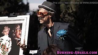 Goth Feels Intense Pleasure Fucking And Sucking At Outdoor Location