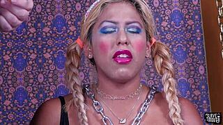 Rub your pussy against pantyhose-covered cock in this raw masturbation scene with handjob!