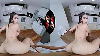 Beautiful latina with perfect body gets fucked in vr reality