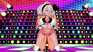 Serena and Bea Saito have intense sex with an old man in Pokemon hentai.