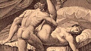 Adult content from the past drawn in erotic style