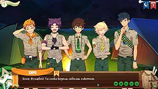 GAME FRIENDS CAMP EPISODE 3: HIKING IN THE FOREST WITH RUSSIAN VOICE ACTING