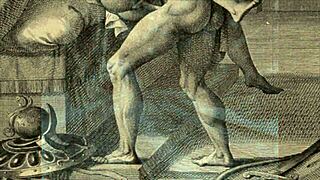 Adult content from the past drawn in erotic style