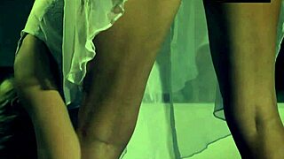 Amateur dancer sways gracefully in a stunning white dress