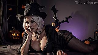 spooky granny poses for halloween in wild 3d ai porn art collection