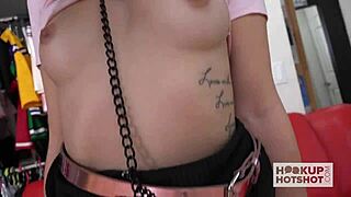 gorgeous brunette in nasty anal tape! damn, it's extreme!