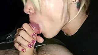 Sexy Girl Sucks Cock In Truck City Center!