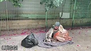 i suck that homeless guy's huge cock so good