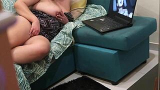 Stepsister Caught Watching BUKKAKE GANGBANG Porn Again