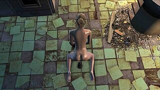 Blonde Teen 18+ Feels Intense Pleasure With Dildo In Fallout 4