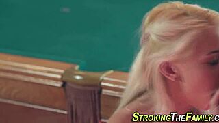 Tattooed stepteen intensely throating big cock in hd.