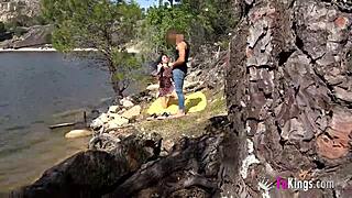 Filming that amateur couple fucking outdoors