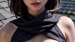 ai generated model girl big-tits ai art 10