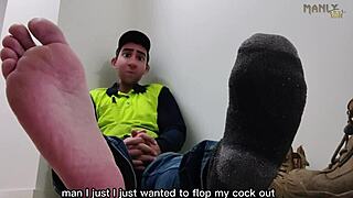 Step gay dad escapes into foot fetish dreams