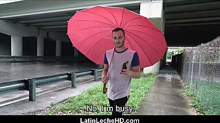 straight latino dude fucks and sucks gay stranger on street pov 😏