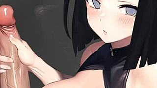 Hinata Delivers Intense Handjob to Huge Cock from POV!