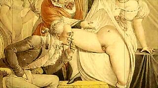 Vintage erotic illustration from antique collection.