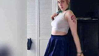 Stripping Foot Play Spit Masturbation Teaser Blonde Big Ass Orgasm!