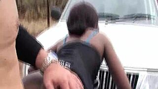 Feeling wild emotions during African jeep sex safari