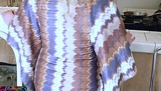 Stepmom Boldly Fucks Stepson's Monster Cock In Kitchen!