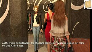 Blonde wife and brunette stepmother with big asses.