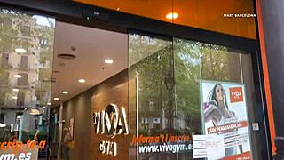 In the gym shower, gay men cruise for blowjobs and masturbation.