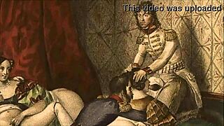 Vintage erotic illustration from antique collection.