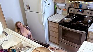 Stepmom Boldly Fucks Stepson's Monster Cock In Kitchen!