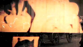 In the steam age, vintage fucking unfolds with hairy pussy in antique setting