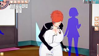 gwen tennison with big tits and ass squirts in anime game 😍