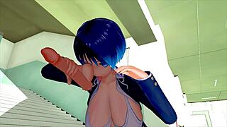 female classmate in heat in corridor, i help solve problem 3d hentai 65