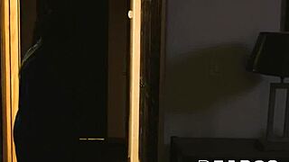 Masked Tommy Pistol Fucks Petite Teen Karen's Ass and Small Tits.