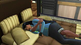 He cums on his horny fuck friend in sims4 3d german scene