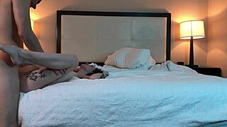 Hot tatted petite beauty gets fucked missionary