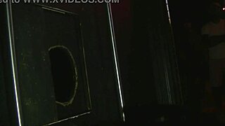 i sucked the cum out of a big black cock at gloryhole. hubby filmed voyeurs watching.