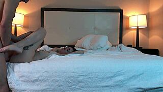 Hot tatted petite beauty gets fucked missionary