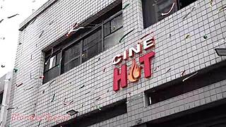 trailer of my first gangbang at cinema with cumshots