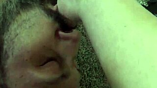 Sweaty feet being worshipped