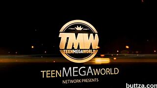 slim teen gets pussy and anal poked.