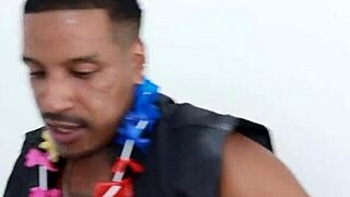 three black guys partying in the bathroom with big cocks