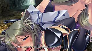 Intense emotions in harem hunter's fivesome tavern scene