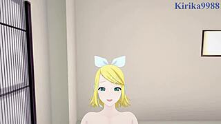 Hatsune Miku and Kagamine Rin in intense POV creampie sex.