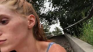 Stuffing undies while getting off