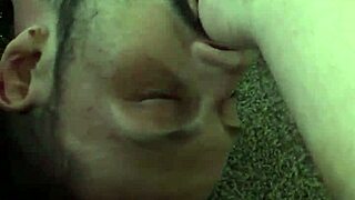 Sweaty feet being worshipped