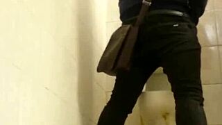 two guys having wild gay sex in the toilet, it's intense and raw